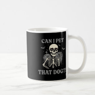 Mug Puis-Je Pet Ce Chien Skeleton Halloween Drôle Chie