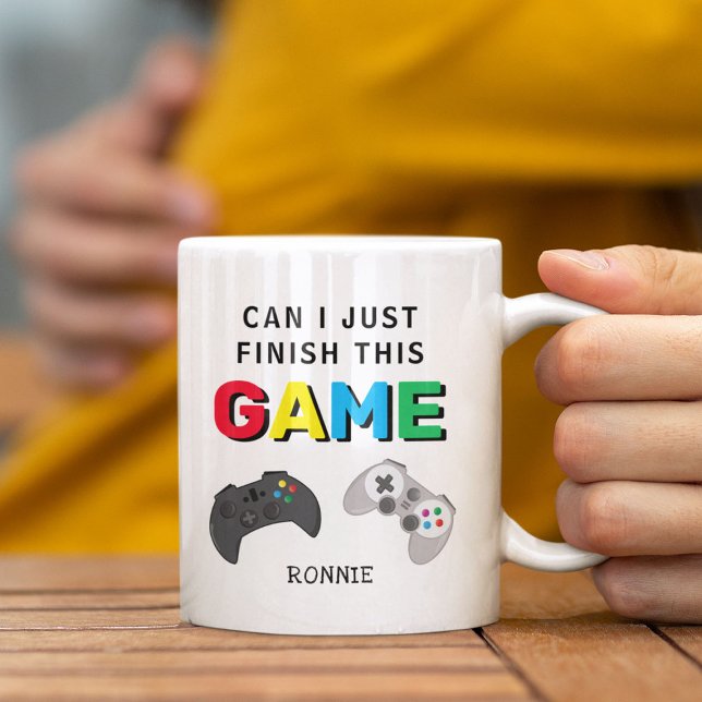 Mug Puis-je simplement finir ce jeu' Drôle de joueur (Créateur téléchargé)