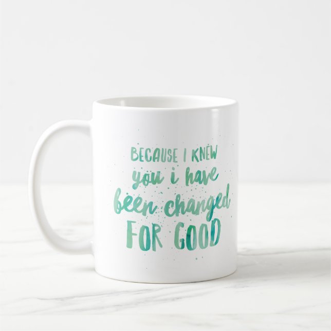 Mug Puisque je vous ai connus j'ont été changés pour (Gauche)
