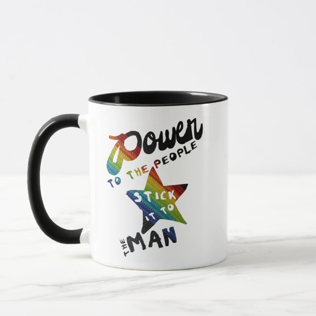 Mug Puissance aux personnes (rétro correction (Gauche)