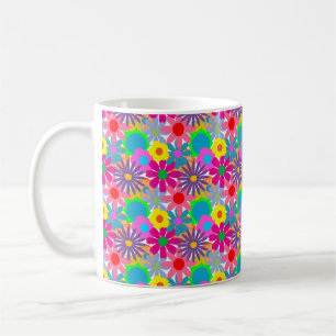 Mug Puissance des fleurs des années 1970