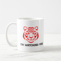 Puissant Tigre Face Rouge Image Drôle Citation