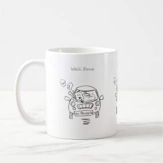 Mug puits mignon fait sur passer votre examen de