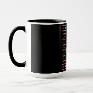 Mug Pull moche, visage de Santa adorable, pull de Noël