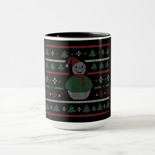 Mug PULL Ugly Sweater - Bonhomme de Neige Noël (Centre)