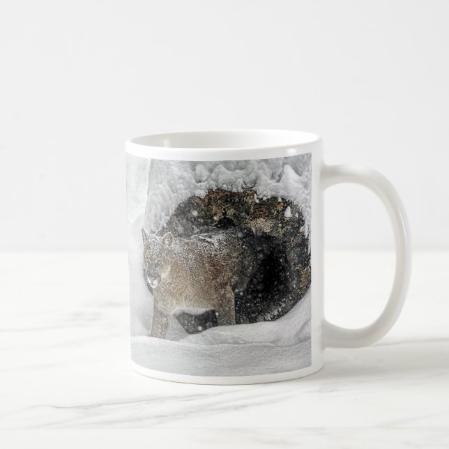Mug Puma dans la neige (Droite)