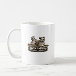 Mug Pumi Chien – Né pour Garder Forcé de Se Détendre