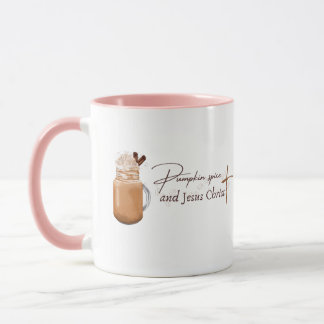 Mug Pumpkin Spice and Jesus Christ (Pink version)