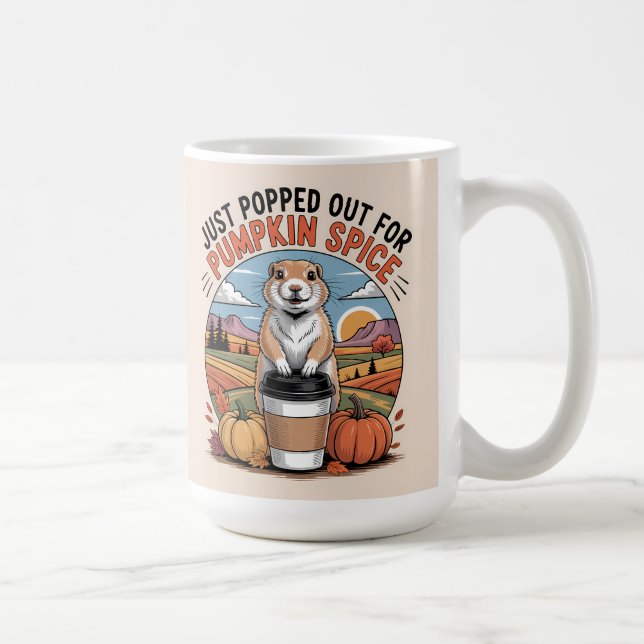 Mug Pumpkin Spice Halloween Autumn Prairie Dog (Droite)