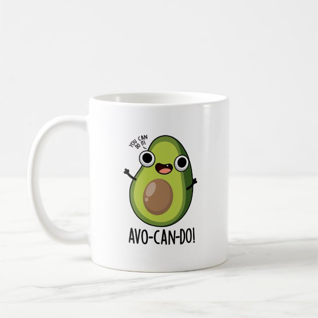 Mug Pun Avocado amusant Avo-can-do (Gauche)