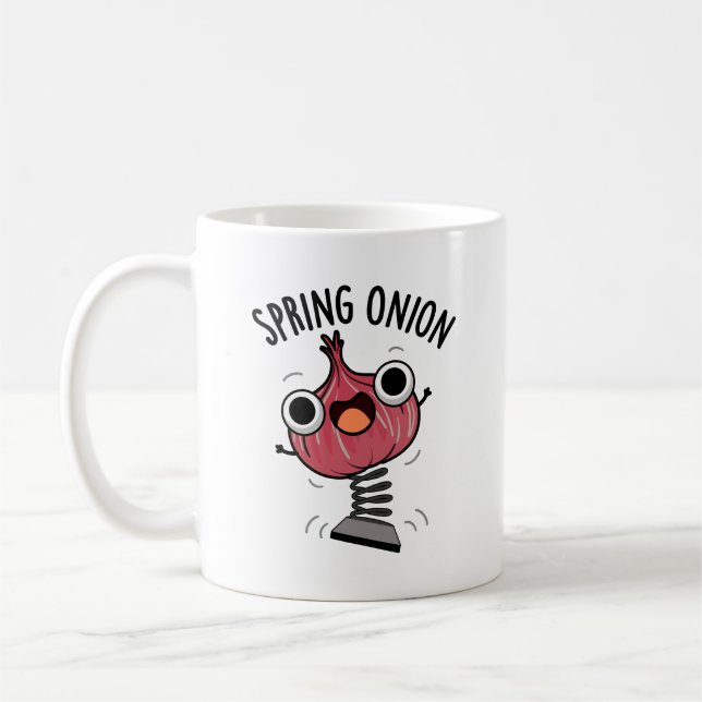 Mug Pun de légumes amusant à l'oignon de printemps (Gauche)