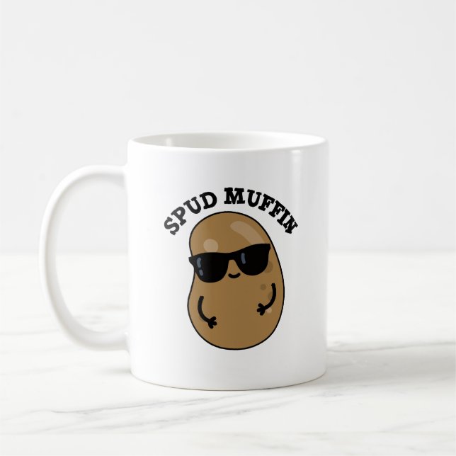 Mug Pun de pomme de terre amusant pour Muffin Pud (Gauche)