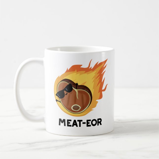 Mug Pun de steak de viande ou de viande drôle (Gauche)
