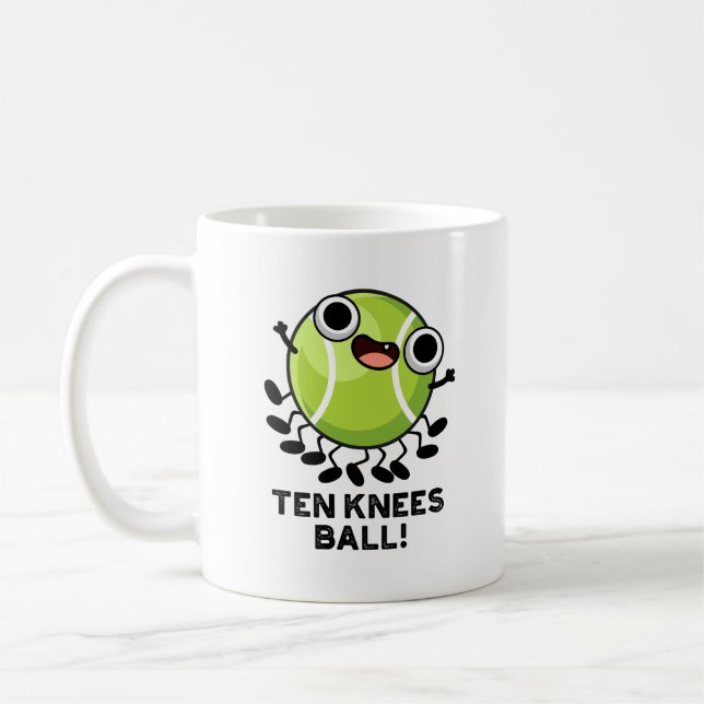 Mug Pun De Tennis Drôle À Dix Knees Ball (Gauche)