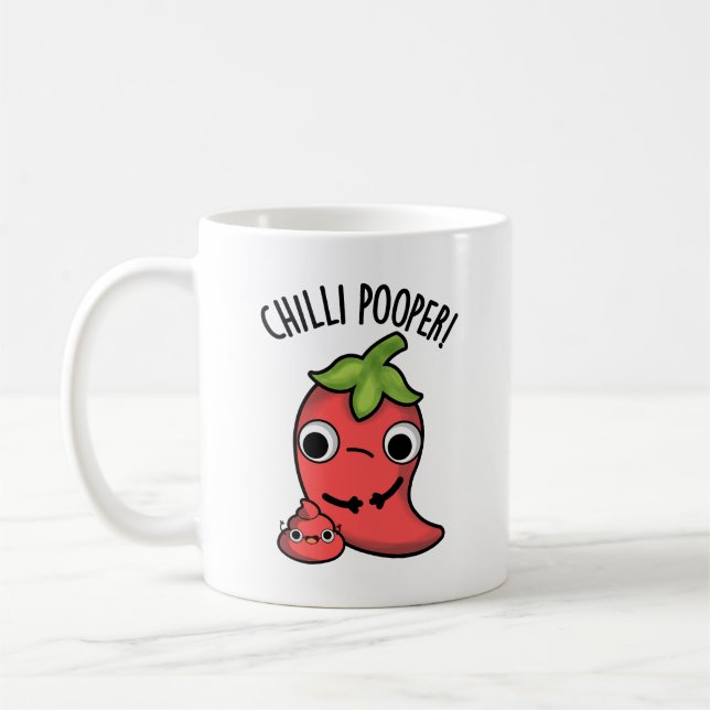 Mug Punais de poivre drôle Chili Caca (Gauche)