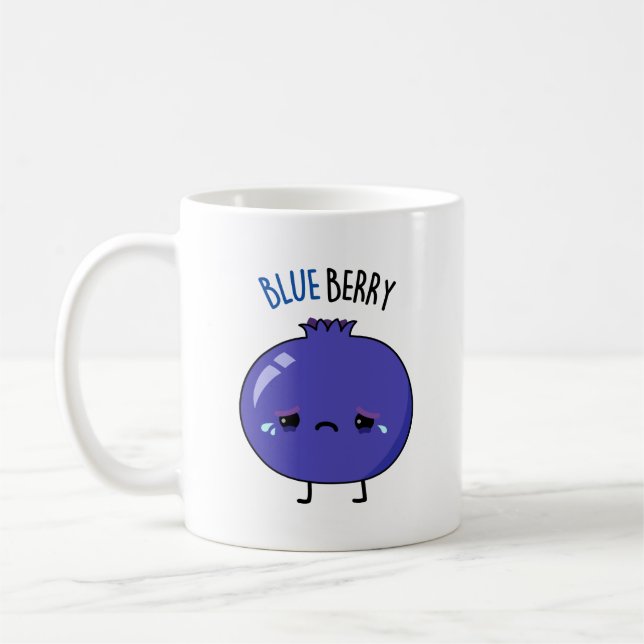 Mug Punaiserie de myrtille bleue drôle  (Gauche)