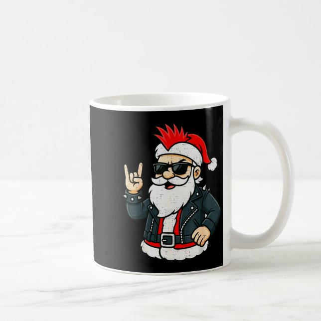 Mug Punk Rock Santa Claus Emo Christmas Rocker Pajamas (Droite)