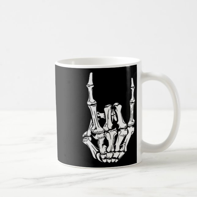 Mug Punk Rock Skeleton Cool Rocker Halloween Hommes Fe (Droite)