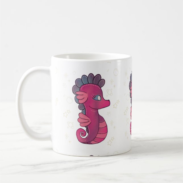 Mug Punky Seahorse | Hippocampe Rose Mignon (Gauche)