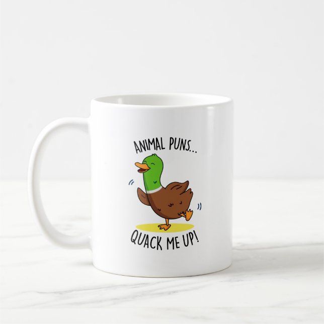 Mug Puns Animaux Me Quack Up Funny Pun Canard (Gauche)