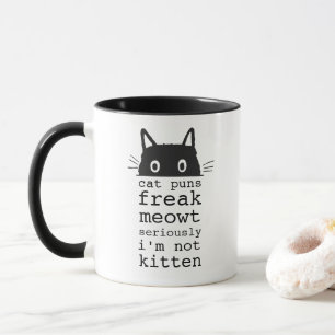 Mug Puns de chat humoristiques fous Meowt