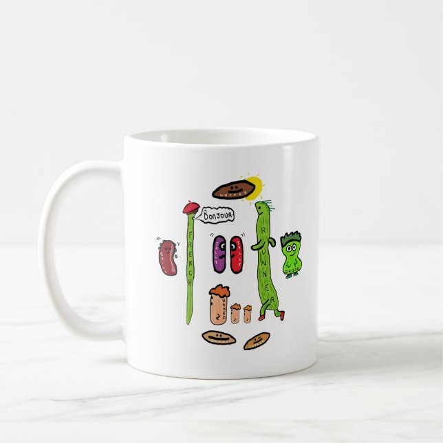 Mug Puns de haricot drôles (Gauche)