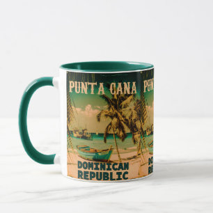Mug Punta Cana Dominicaine - Souvenir Vintage 80s