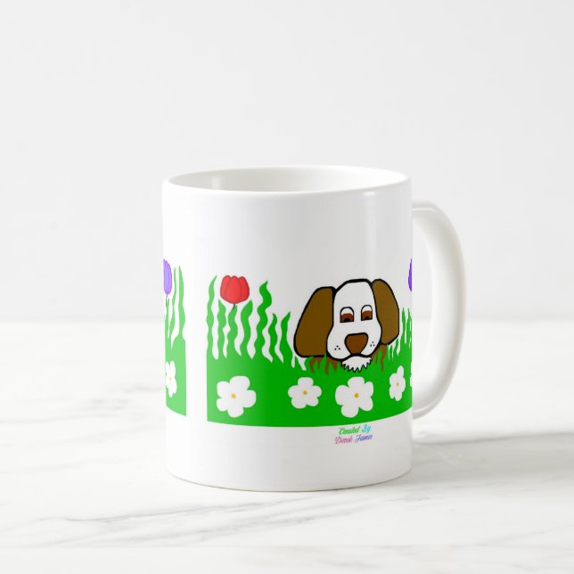Mug Pup N Jouer à la pâte de café (Devant droit)