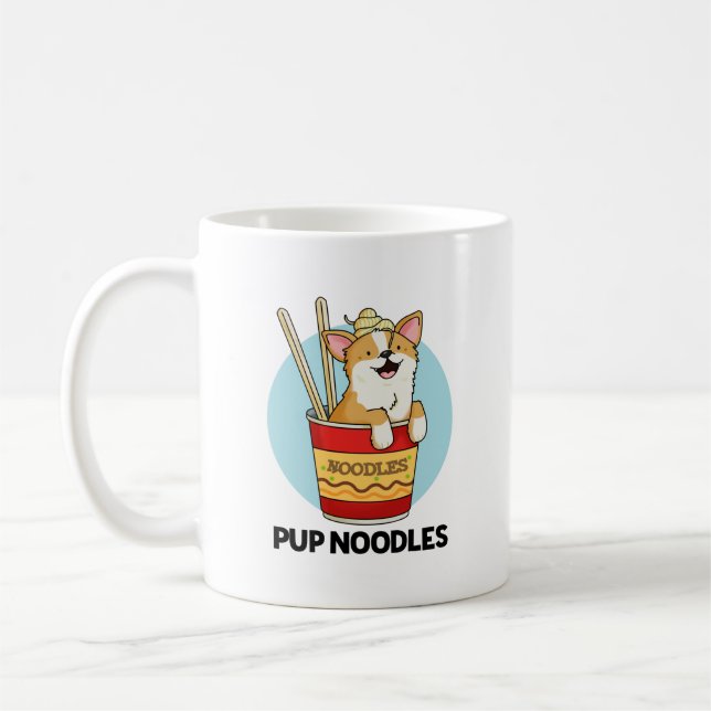 Mug Pup Noodles Funny Cup Noodles Pun (Gauche)