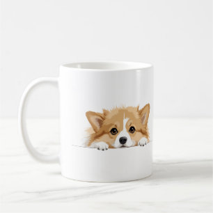 Mug Puppy Peeking mignon adorable drôle dessin animal