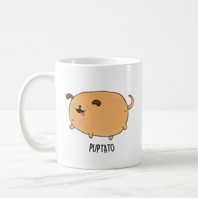 Mug Puptato Funny Puppy Potato Pun (Gauche)