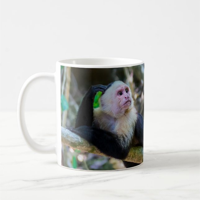 Mug Pura vida pour singe capucin à tête blanche (Gauche)