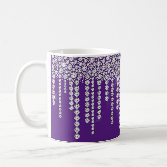 Mug Purple Bling Girly Sparkle (Gauche)