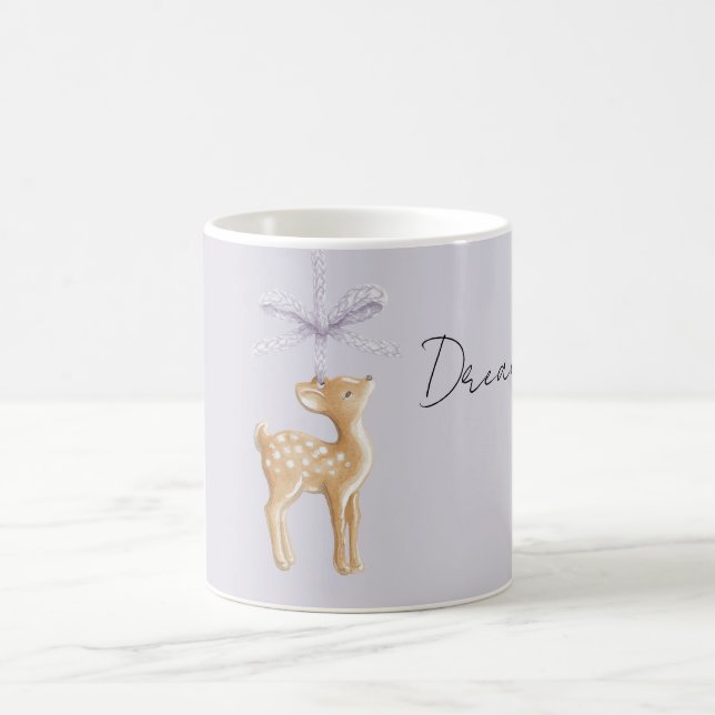 Mug Purple Bow Deer (Centre)