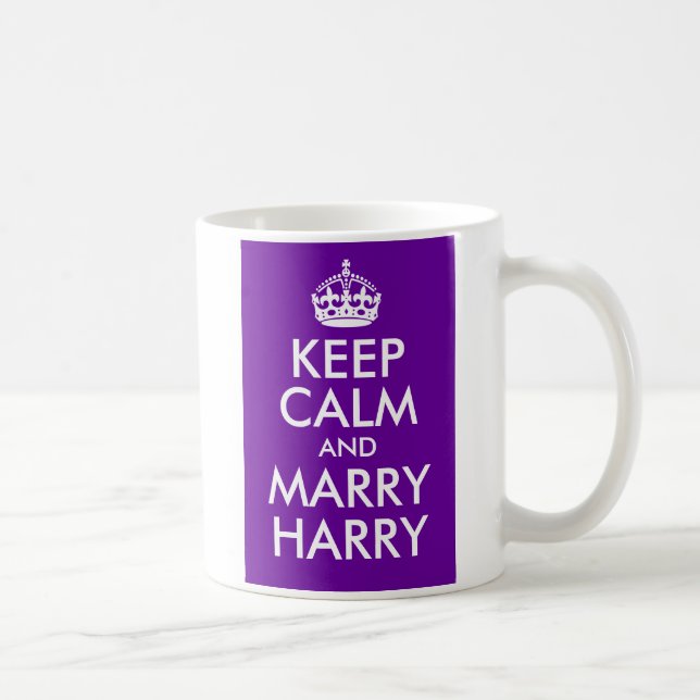 Mug Purple Conserver le calme et épouser Harry (Droite)