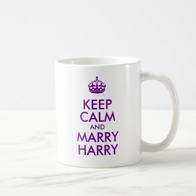 Mug Purple Conserver le calme et épouser Harry (Droite)