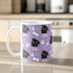 Mug Purple Custom Love Empreinte de patte Amoureux des
