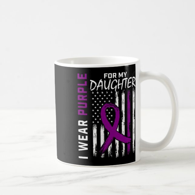 Mug Purple Daughter Pancreatic Cancer Awareness Usa Fl (Droite)