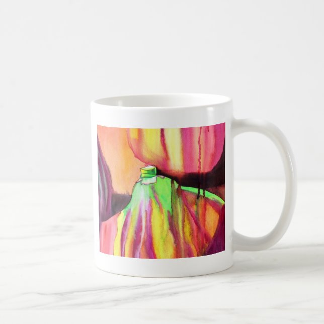 Mug Purple figs original art watercolor drip painting (Droite)