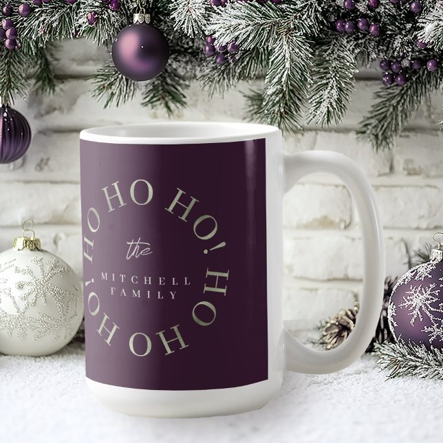 Mug Purple Green Christmas Ho Ho Ho ID1009 (Créateur téléchargé)