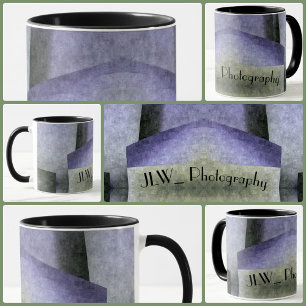 Mug Purple Green et Black Art Déco Artsy personnalisab