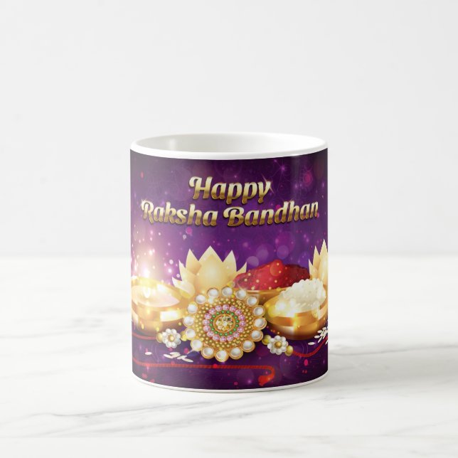 Mug Purple Happy Raksha Bandhan Sparkle (Centre)