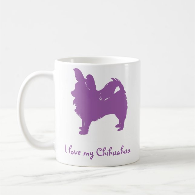 Mug Purple I Love My Chihuahua (Gauche)
