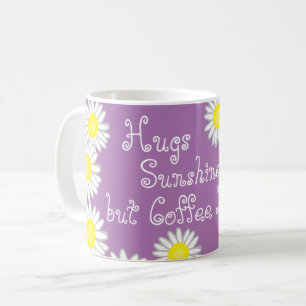 Mug Purple Jaune et Blanc Fun Daisy Dit