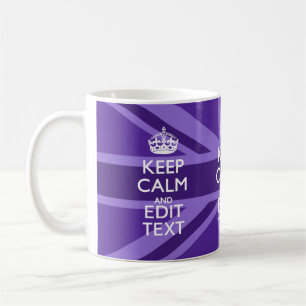 Mug Purple Mauve Gardez Le Calme Et Votre Texte Union 