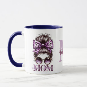 Mug Purple Messy Bun Maman Femme Boss