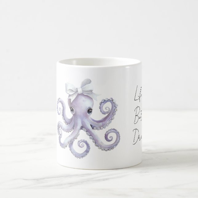 Mug Purple Octopus White Bow (Centre)