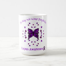 Purple Papillon Lupus Sensibilisation Ribbon pourp