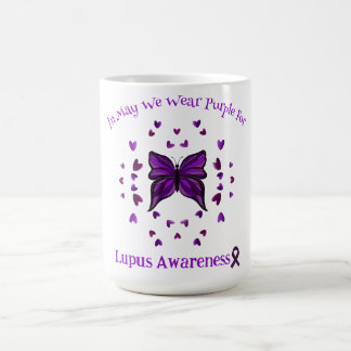 Mug Purple Papillon Lupus Sensibilisation Ribbon pourp