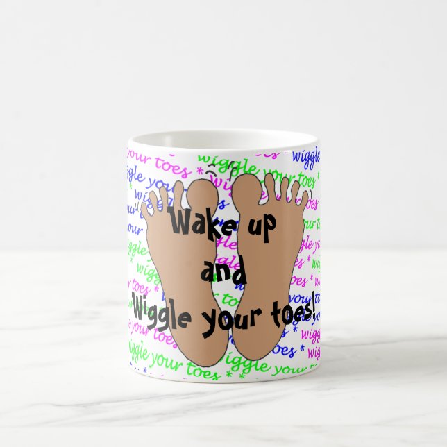 Mug Purple Pink Green Script Laver vos orteils sur bla (Centre)